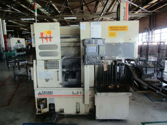 Photo #17 of SURPLUS ASSETS OF A LARGE BEARING MANUFACTURER, FEATURING: MAZAK CNC TURNING CENTER, "TOP" TURN CNC GANG CROSS SLIDE LATHES, OKUMA TURNING CENTERS, 75-TON PRESS, BLISS OBI PRESSES, GRINDERS, BANDSAWS & MORE