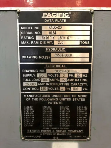 Photo #34 of METAL BUILDING MANUFACTURING MACHINERY & EQUIPMENT, ASSETS FORMERLY OF AMERICAN BUILDINGS COMPANY (A NUCOR COMPANY)