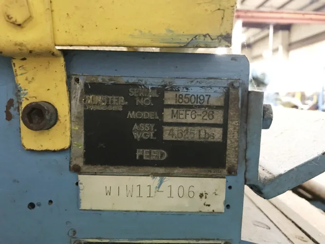 Photo #29 of (1990) 300 TON MINSTER HEVISTAMPER STRAIGHT SIDE DOUBLE CRANK VARI-SPEED PRESS & 16,000LB MINSTER SERVO FEED LINE & AIDA GAP FRAME 225-TON PRESS