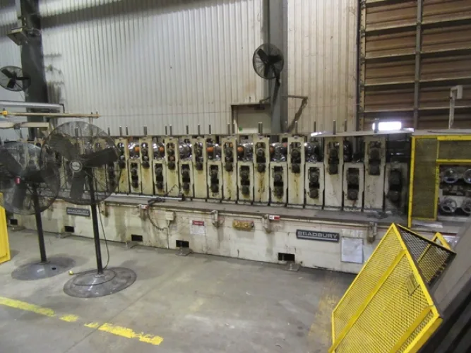 Photo #5 of ASSETS SURPLUS TO THE ONGOING OPERATIONS OF AMERICAN BUILDINGS COMPANY (A NUCOR COMPANY) - COMPLETE PURLIN LINE, BRADBURY SIDING & STANDING SEAM ROLLFORMERS, 33' X 225 TON PACIFIC CNC HYDRAULIC PRESS BRAKE - (2) 16'6" X 225 TON PACIFIC CNC HYDRAULIC