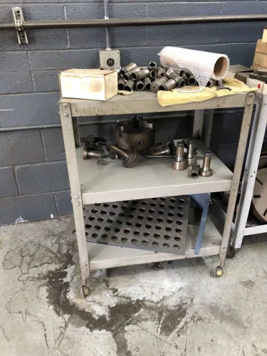 Photo #16 of 2011 AMADA QUATTRO 2,000-WATT CNC LASER, KOMATSU 200 TON GAP FRAME VARI-SPEED PRESS, (2) BRIDGEPORT SERIES 1 VERTICAL MILLS, CUT KING LATHE, CAT 3,000 LB. CAP. ELECTRIC FORKLIFT, AIR COMPRESSORS & MORE - ASSETS SURPLUS TO THE ONGOING OPERATIONS OF