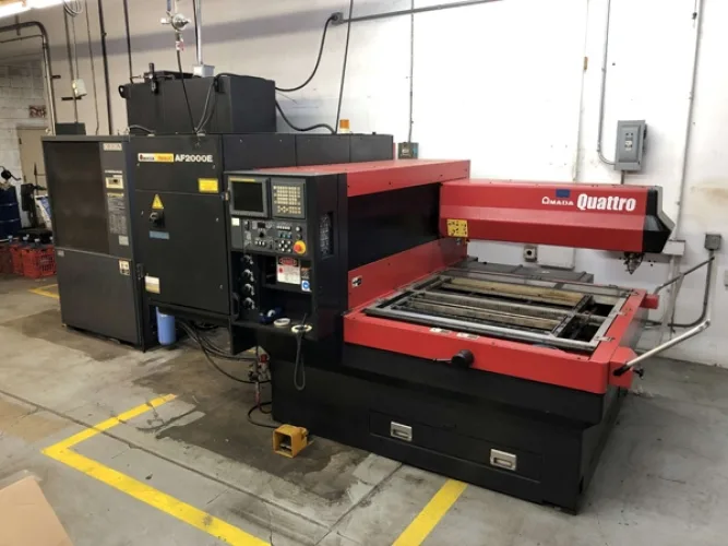 Photo #22 of 2011 AMADA QUATTRO 2,000-WATT CNC LASER, KOMATSU 200 TON GAP FRAME VARI-SPEED PRESS, (2) BRIDGEPORT SERIES 1 VERTICAL MILLS, CUT KING LATHE, CAT 3,000 LB. CAP. ELECTRIC FORKLIFT, AIR COMPRESSORS & MORE - ASSETS SURPLUS TO THE ONGOING OPERATIONS OF