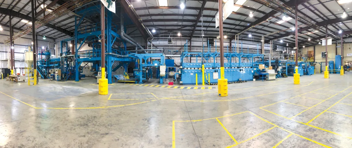 Photo #2 of FORMER TAPE MANUFACTURING EQUIPMENT AND REAL-ESTATE - 124,000 SQ FT MODERN MANUFACTURING BUILDING TO BE AUCTIONED AND EQUIPMENT INCLUDING: COMPLETE BLOWN 83" W POLYTYPE BLOWN FILM LINE, GUZZETTI SLITTING & PACKAGING LINES, REWIND MACHINES, ROLLING