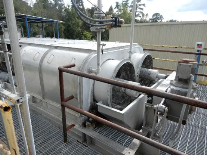 Photo #2 of PAPER EQUIPMENT AUCTION, FEATURING: FKC SINGLE & TWIN SCREW PRESS, KROFTA CLARIFIER, ANDRITZ WET LAP LINE, CALENDAR STACKS, VACUUM PUMPS, SCREENS, ROLL SPLITTER, FORK TRUCKS & ROLL CLAMP TRUCKS, CRANES, BANDSAWS, KNIFE GRINDERS, CYLINDRICAL GRINDERS,