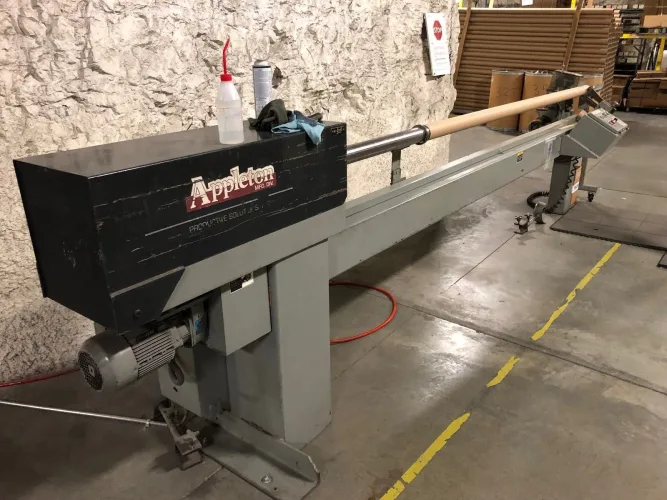 Photo #16 of PAPER EQUIPMENT AUCTION, FEATURING: FKC SINGLE & TWIN SCREW PRESS, KROFTA CLARIFIER, ANDRITZ WET LAP LINE, CALENDAR STACKS, VACUUM PUMPS, SCREENS, ROLL SPLITTER, FORK TRUCKS & ROLL CLAMP TRUCKS, CRANES, BANDSAWS, KNIFE GRINDERS, CYLINDRICAL GRINDERS,