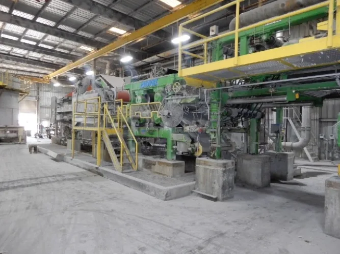 Photo #17 of PAPER EQUIPMENT AUCTION, FEATURING: FKC SINGLE & TWIN SCREW PRESS, KROFTA CLARIFIER, ANDRITZ WET LAP LINE, CALENDAR STACKS, VACUUM PUMPS, SCREENS, ROLL SPLITTER, FORK TRUCKS & ROLL CLAMP TRUCKS, CRANES, BANDSAWS, KNIFE GRINDERS, CYLINDRICAL GRINDERS,