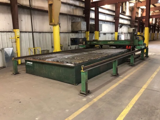 Photo #1 of SURPLUS TO THE ONGOING OPERATIONS OF MANAC TRAILERS, FEATURING: KOIKE ARONSON & PRAXAIR CNC PLASMA CUTTING TABLES, 300 TON X 12' HACO CNC PRESS BRAKE, 1/2" X 10' ALLSTEEL SHEAR, RODRIGUE METAL 60 HP DUST COLLECTOR & MORE