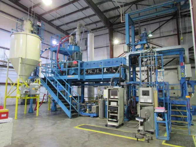 Photo #1 of BIAXIAL MONOLAYER POLYPROPYLENE ANNEALED BLOWN FILM EXTRUSION LINE