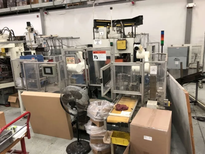 Photo #8 of 2-DAY AUCTION - DAY #1 | PANCON CORPORATION - TEMECULA, CA (PLASTIC INJECTION MOLDING) - ENGEL VERTICAL ROTARY INJECTION MOLDERS CONFIGURED AS PRODUCTION CELLS, HORIZONTAL INJECTION MOLDERS, HOPPERS, DRYERS, TEMPERATURE CONTROLLERS, GRANULATORS &