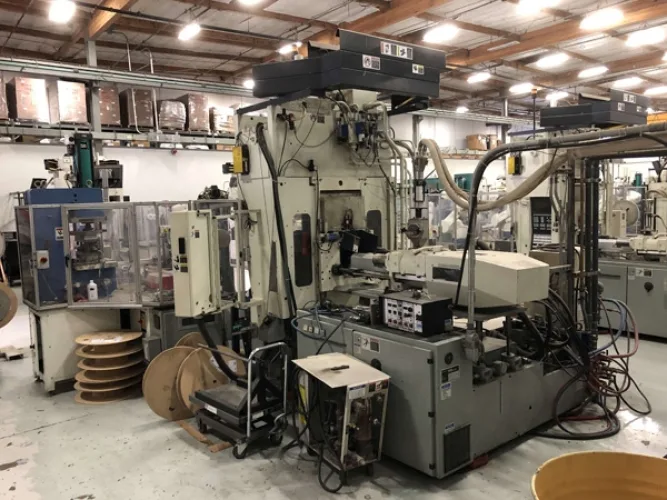 Photo #13 of 2-DAY AUCTION - DAY #1 | PANCON CORPORATION - TEMECULA, CA (PLASTIC INJECTION MOLDING) - ENGEL VERTICAL ROTARY INJECTION MOLDERS CONFIGURED AS PRODUCTION CELLS, HORIZONTAL INJECTION MOLDERS, HOPPERS, DRYERS, TEMPERATURE CONTROLLERS, GRANULATORS &