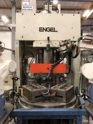 Photo #14 of 2-DAY AUCTION - DAY #1 | PANCON CORPORATION - TEMECULA, CA (PLASTIC INJECTION MOLDING) - ENGEL VERTICAL ROTARY INJECTION MOLDERS CONFIGURED AS PRODUCTION CELLS, HORIZONTAL INJECTION MOLDERS, HOPPERS, DRYERS, TEMPERATURE CONTROLLERS, GRANULATORS &