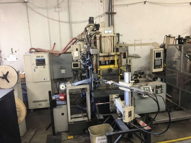 Photo #23 of 2-DAY AUCTION - DAY #1 | PANCON CORPORATION - TEMECULA, CA (PLASTIC INJECTION MOLDING) - ENGEL VERTICAL ROTARY INJECTION MOLDERS CONFIGURED AS PRODUCTION CELLS, HORIZONTAL INJECTION MOLDERS, HOPPERS, DRYERS, TEMPERATURE CONTROLLERS, GRANULATORS &
