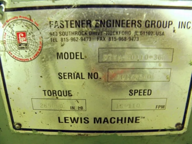 Photo #71 of NO LONGER REQUIRED EQUIPMENT FROM THE CONTINUING OPERATIONS OF WINDSOR MACHINE & STAMPING 2009 LTD